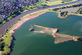 Aerial view of Höxter in the state North Rhine-Westphalia, Germany