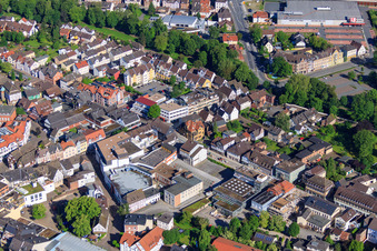 Center Corbiestraße and Salamander in Hennekenstr in Höxter in the state North Rhine-Westphalia, Germany