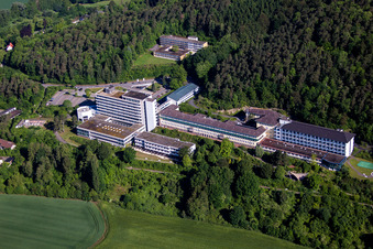 Hospital grounds of the Clinic Asklepios Weserbergland-Klinik in Hoexter in the state North Rhine-Westphalia, Germany