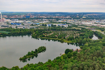 Quarry lake in Schweinfurt in the state Bavaria, Germany