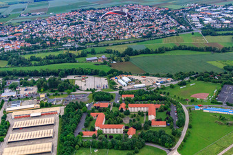 Barracks of the former US airfield in Geldersheim in the state Bavaria, Germany