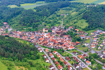 Village center in Sulzthal in the state Bavaria, Germany