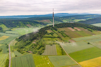 Transmission tower in the district Westheim in Hammelburg in the state Bavaria, Germany