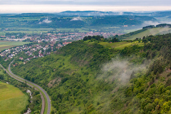 Hang gliding launch site above the Amalienquelle in Hammelburg in the state Bavaria, Germany