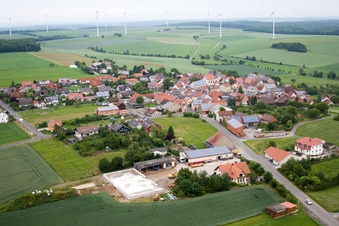 Village view in the district Heßlar in Karlstadt am Main in the state Bavaria, Germany