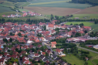 Village view in the district Zeuzleben in Werneck in the state Bavaria, Germany