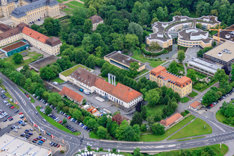 Hospital for Psychiatry, Psychotherapy and Psychosomatic Medicine Schloss Werneck in Werneck in the state Bavaria, Germany out of the air