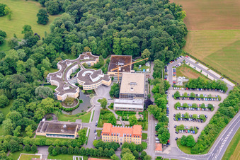 Hospital for Psychiatry, Psychotherapy and Psychosomatic Medicine Schloss Werneck in Werneck in the state Bavaria, Germany seen from above