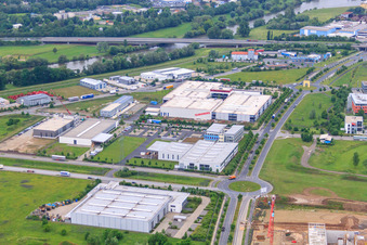 Maintal Europa-Allee industrial estate with Sram Deutschland GmbH in the district Oberndorf in Schweinfurt in the state Bavaria, Germany