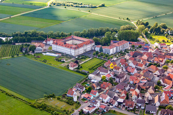 District Heidenfeld in Röthlein in the state Bavaria, Germany viewn from the air