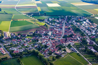 Aerial view of District Theilheim in Waigolshausen in the state Bavaria, Germany