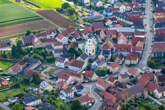 Aerial photograpy of District Theilheim in Waigolshausen in the state Bavaria, Germany