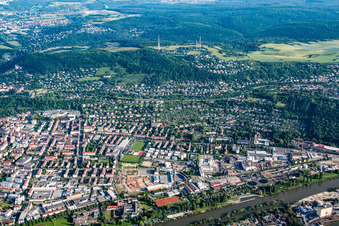 Oblique view of District Zellerau in Würzburg in the state Bavaria, Germany