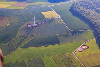 Wind farm construction site in the district Unteraltertheim in Altertheim in the state Bavaria, Germany