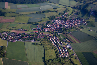 Aerial photograpy of District Unteraltertheim in Altertheim in the state Bavaria, Germany