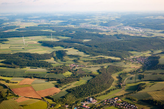 District Unteraltertheim in Altertheim in the state Bavaria, Germany from above