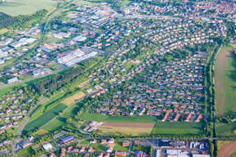 Aerial view of Buchen in the state Baden-Wuerttemberg, Germany