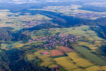 Village view in the district Robern in Fahrenbach in the state Baden-Wuerttemberg, Germany