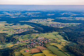 Aerial view of District Robern in Fahrenbach in the state Baden-Wuerttemberg, Germany
