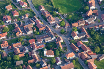 Maypole in the district Schollbrunn in Waldbrunn in the state Baden-Wuerttemberg, Germany
