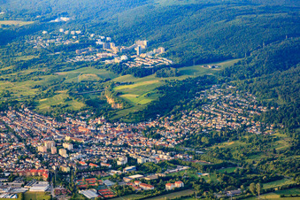 Aerial photograpy of On the slope of the Odenwald from the south in the district Emmertsgrund in Heidelberg in the state Baden-Wuerttemberg, Germany