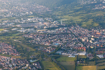 Town View of the streets and houses of the residential areas in Leimen in the state Baden-Wurttemberg, Germany
