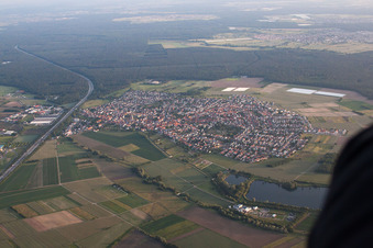 District Sankt Leon in St. Leon-Rot in the state Baden-Wuerttemberg, Germany seen from above