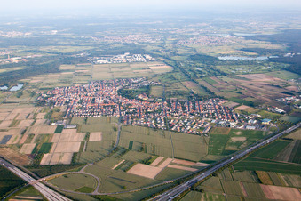 District Rot in St. Leon-Rot in the state Baden-Wuerttemberg, Germany from above