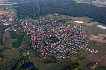 Bird's eye view of District Sankt Leon in St. Leon-Rot in the state Baden-Wuerttemberg, Germany