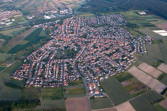 District Sankt Leon in St. Leon-Rot in the state Baden-Wuerttemberg, Germany viewn from the air