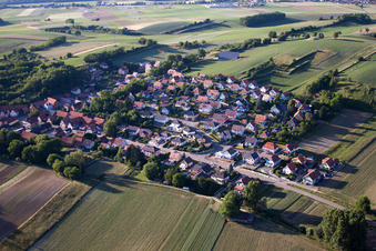 Drone image of Neewiller-près-Lauterbourg in the state Bas-Rhin, France