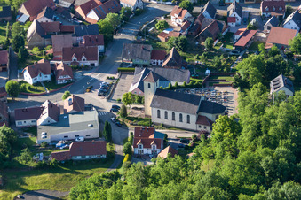 Church building in the village of in Neewiller-pres-Lauterbourg in Grand Est, France