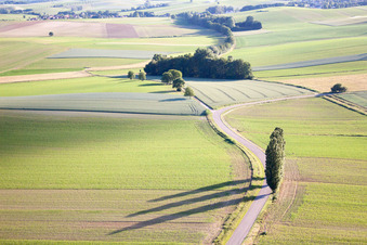 Bird's eye view of Oberlauterbach in the state Bas-Rhin, France