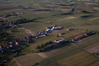 Oblique view of Seebach in the state Bas-Rhin, France