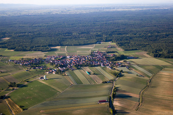 Aerial view of Salmbach in the state Bas-Rhin, France