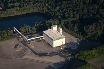 Drone image of Lauterbourg in the state Bas-Rhin, France