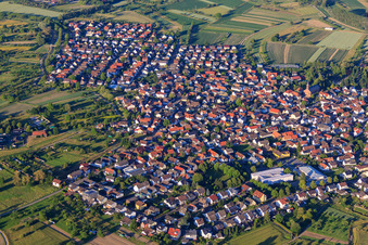 Location overview with Rheinauhalle in Au am Rhein in the state Baden-Wuerttemberg, Germany