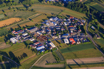 Zeppelinstr commercial area in Au am Rhein in the state Baden-Wuerttemberg, Germany