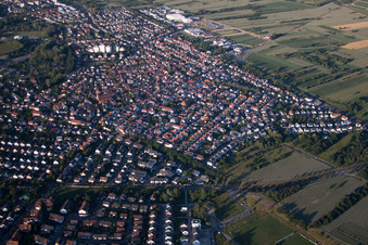 Friedenstr in the district Mörsch in Rheinstetten in the state Baden-Wuerttemberg, Germany