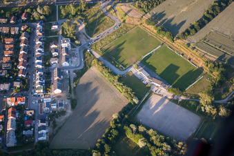 Sports fields in the district Mörsch in Rheinstetten in the state Baden-Wuerttemberg, Germany