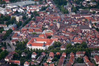 Lock in Ettlingen in the state Baden-Wuerttemberg, Germany