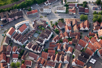Aerial view of Cooper's Lane in Herrenberg in the state Baden-Wuerttemberg, Germany