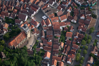 Rathausgass under the collegiate church in Herrenberg in the state Baden-Wuerttemberg, Germany