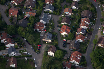 Aerial view of Ehbühl in Herrenberg in the state Baden-Wuerttemberg, Germany