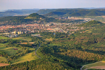 City view from the southwest in Reutlingen in the state Baden-Wuerttemberg, Germany