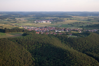 From the northwest in the district Großengstingen in Engstingen in the state Baden-Wuerttemberg, Germany