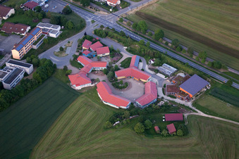 School building of the Freie Waldorfschule auf of Alb in the district Grossengstingen in Engstingen in the state Baden-Wurttemberg