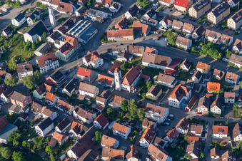 Main Street in the district Gerhausen in Blaubeuren in the state Baden-Wuerttemberg, Germany
