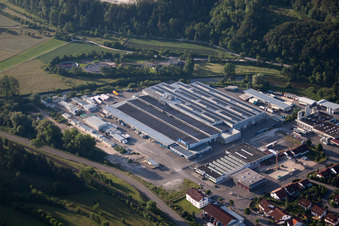 Administrative building of the industrial area Heinkel Modulbau GmbH in Blaubeuren in the state Baden-Wurttemberg