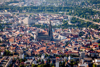 Church building of the cathedral of Ulmer Muenster in Ulm in the state Baden-Wurttemberg, Germany